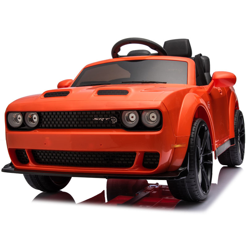Kids Electric Ride On 12V Dodge Challenger Orange