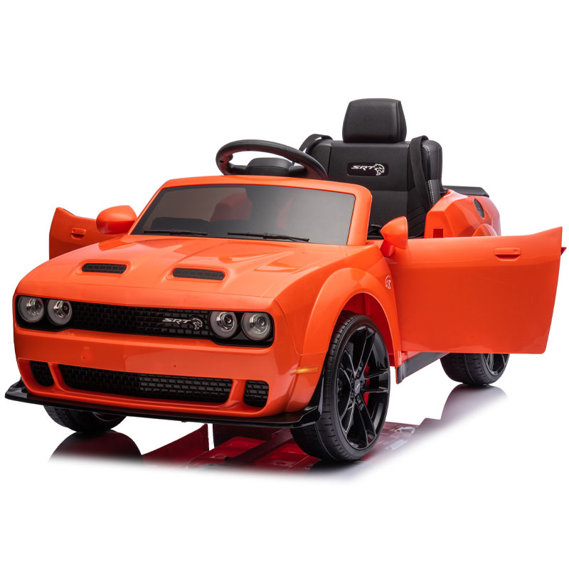 Kids Electric Ride On 12V Dodge Challenger Orange