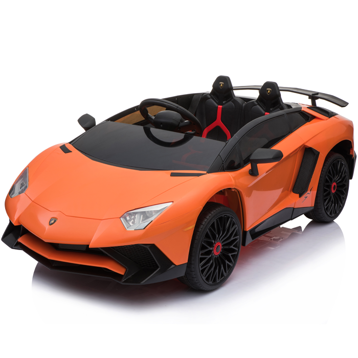 Kids Ride On Lamborghini Aventador Opening Doors Orange - Image 2