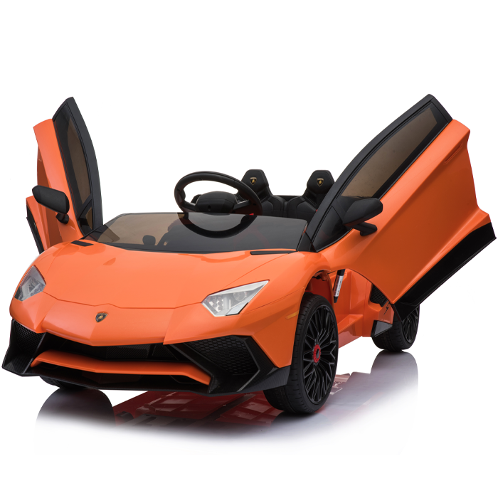 Kids Ride On Lamborghini Aventador Opening Doors Orange - Image 4