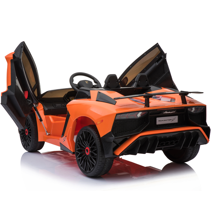 Kids Ride On Lamborghini Aventador Opening Doors Orange - Image 9